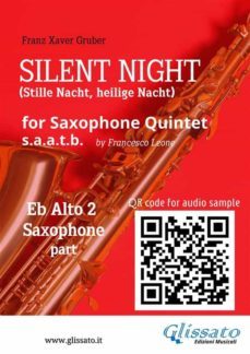 eb sax alto 2 part of "silent night" for saxophone quintet (ebook)-9791221399936