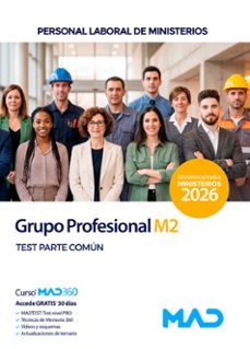 grupo profesional m2. personal laboral de ministerios. test parte común-9791370620936