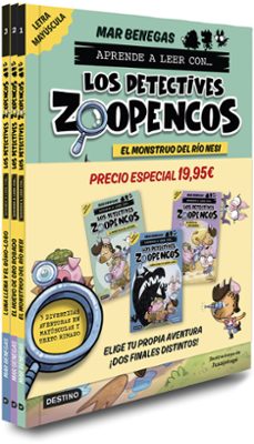 pack simple aprender a leer con... ¡los detectives zoopencos! 1, 2 y 3: en letra-mar benegas-9788408300946