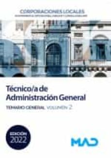tecnico/a de administracion general de corporaciones locales. temario general (vol. 2)-9788414260746
