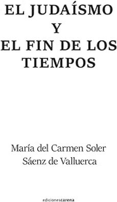 el judaismo y el fin de los tiempos-maria del carmen soler-9788419890146