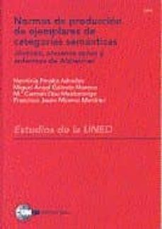 normas de produccion de ejemplares de categorias semanticas joven es, ancianos sanos, y enfermos de alzheimer (33040eu01a01)-9788436243246