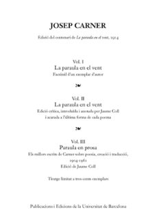 la paraula en el vent-josep carner-9788447542246