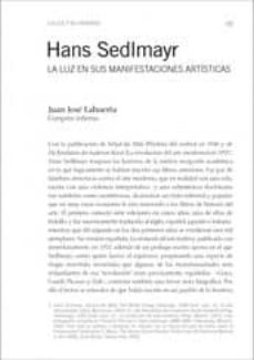 la luz en sus manifestaciones artisticas (coleccion la luz y su a nverso)-hans sedlmayr-9788461553846