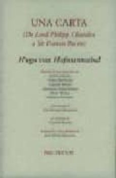 una carta-hugo von hofmannsthal-9788481918946