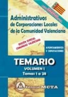 auxiliares de corporaciones locales de la comunidad valenciana: temario (vol. ii): temas 29 a 65-9788482193946