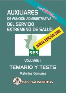 auxiliares del servicio extremeño de salud materias comunes (temario y tests)-9788482196046