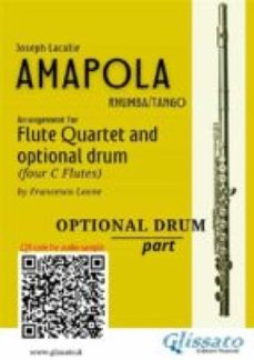 optional drum part of "amapola" for flute quartet (ebook)-9791221386646