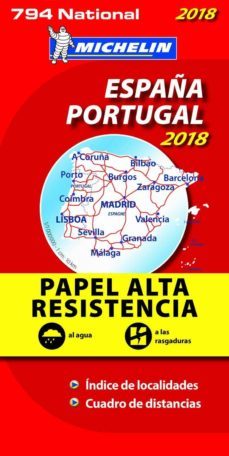 mapa national españa - portugal "alta resistencia" 2018-9782067228856