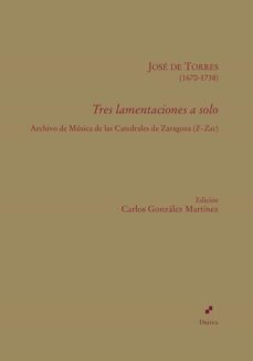 tres lamentaciones a solo-jose de torres-9788412562156