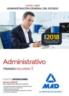 administrativo de la administracion general del estado (turno libre). temario (vol. 3)-9788414220856
