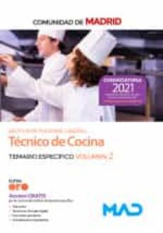 tecnico de cocina de la comunidad de madrid (estabilizacion). temario especifico volumen 2-9788414252956