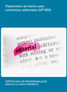 tratamiento de textos para contenidos editoriales (uf1905)-9788416275656