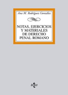 notas, ejercicios y materiales de derecho penal romano-ana maria rodriguez gonzalez-9788430957156