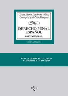 derecho penal español: parte general (9ª ed.)-carlos maria landecho velasco-concepcion molina blazquez-9788430966356
