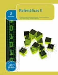 matematicas ii 2º bachillerato ed 2016-9788490787656
