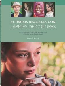 retratos realistas con lapices de colores-karen hull-9789463598156