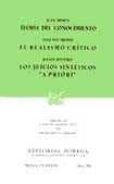 teoria del conocimiento; el realismo critico; los juicios sinteti cos a priori (11ª ed.)-9789684529656