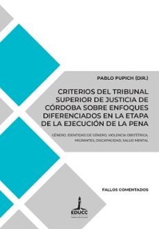 criterios del tribunal superior de justicia de cordoba sobre enfoques diferenciados en la etapa de la ejecucion de la pena (ebook)-virginia liendo-guillermina machado-gerardo esteban vaccotto-9789876265256