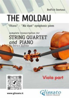 viola part of "the moldau" for string quartet and piano (ebook)-bed?ich smetana-9791220887656