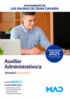 auxiliar administrativo/a del ayuntamiento de las palmas de gran canaria. temario volumen 1-9791370283056
