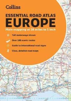 collins essential road atlas europe: a4 paperback-9780008403966