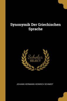 synonymik der griechischen sprache-9780270520866