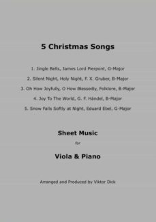 5 christmas songs - sheet music for viola &amp; piano (ebook)-viktor dick-9783955772666
