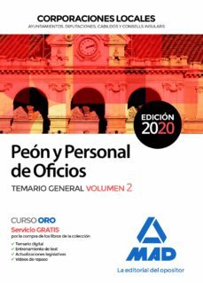 peon y personal de oficios de corporaciones locales. temario general (vol. 2)-9788414236666