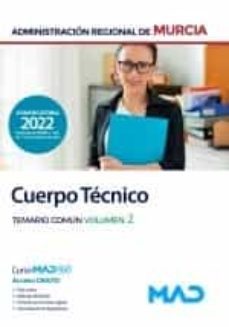 cuerpo tecnico de la administracion publica regional de murcia. temario comun volumen 2-9788414263266