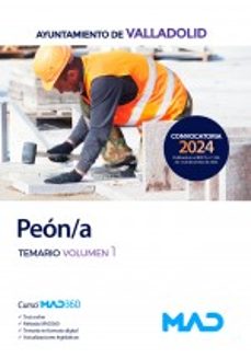 peon/a del ayutamiento de valladolid. temario y test-9788414277966