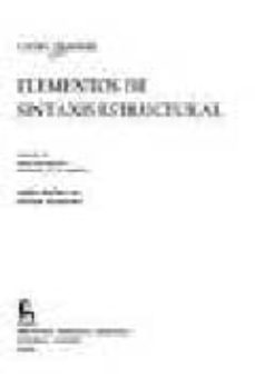 elementos de sintaxis estructural (2 v.)-lucien tesniere-9788424916466