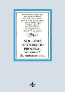 nociones de derecho procesal. volumen 2. el proceso civil-yolanda de lucchi lopez tapia-9788430992966