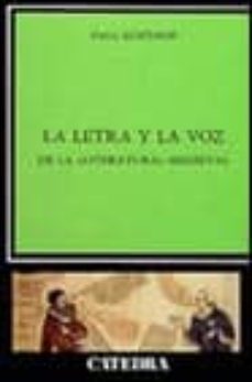 la letra y la voz-paul zumthor-9788437608266