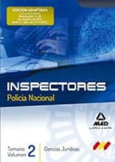 inspectores del cuerpo nacional de policia. temario volumen ii. c iencias juridicas-9788467688566