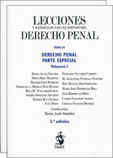 lecciones y materiales del derecho penal tomo iii. derecho penal. parte especial.-maria acale sanchez-9788498904666
