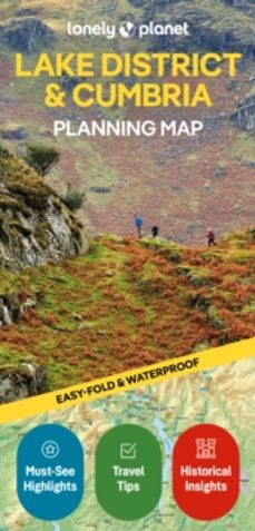 lonely planet lake district & cumbria planning map-9781788688376