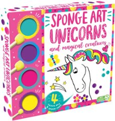 sponge art unicorns and magical creatures-9781837710676