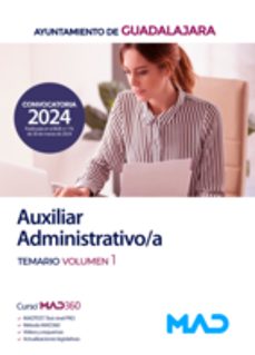 auxiliar administrativo/a. temario (vol. 1) ayuntamiento de guadalajara-9788414281376