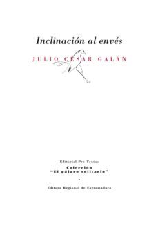 inclinacion al enves-julio cesar quesada galan-9788415576976