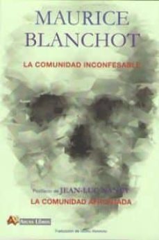 LA COMUNIDAD INCONFESABLE | MAURICE BLANCHOT | ARENA LIBROS | Casa Del ...