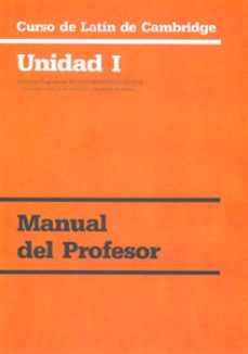 curso de latin de cambrigde. unidad i. manual del profesor-jose hernandez vizuete-9788447209576