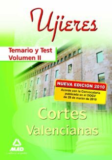 ujieres de las cortes valencianas. temario y test. volumen ii-9788467639476
