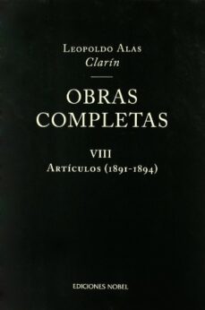 obras completas (t. viii): articulos (1891-1894)-9788484590576