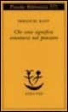 che cosa significa orientarsi nel pensiero-9788845912276