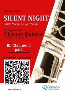 bb clarinet 4 part of "silent night" for clarinet quintet/ensemble (ebook)-9791221398076