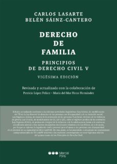 derecho de familia. principios de derecho civil v (20ª ed.)-carlos lasarte alvarez-belen sainz cantero-9788413814186