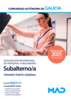 subalterno (agrupacion profesional de personal funcionario de la administracion general). temario parte general-9788414298886