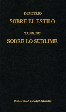 sobre el estilo. sobre lo sublime (ebook)-casio longino-9788424930486