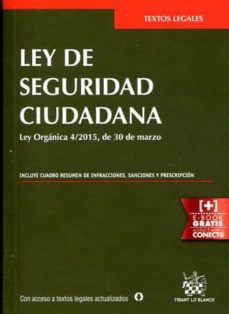 ley de seguridad ciudadana. ley organica 4/2015 de 30 de marzo-9788491190486